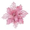 11cm Christmas Glitter Poinsettia Flower Decorative Xmas Tree Flowers for Wreath Ornaments Wedding Party Spring Festival New