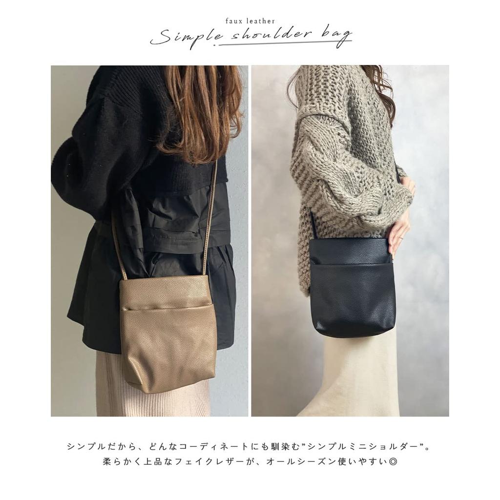 Gisele Women's Shoulder Bag with Smartphone Pouch, Lightweight, with Zipper Pocket, Perfect for Commuting, Outings, and Leisure (Black)