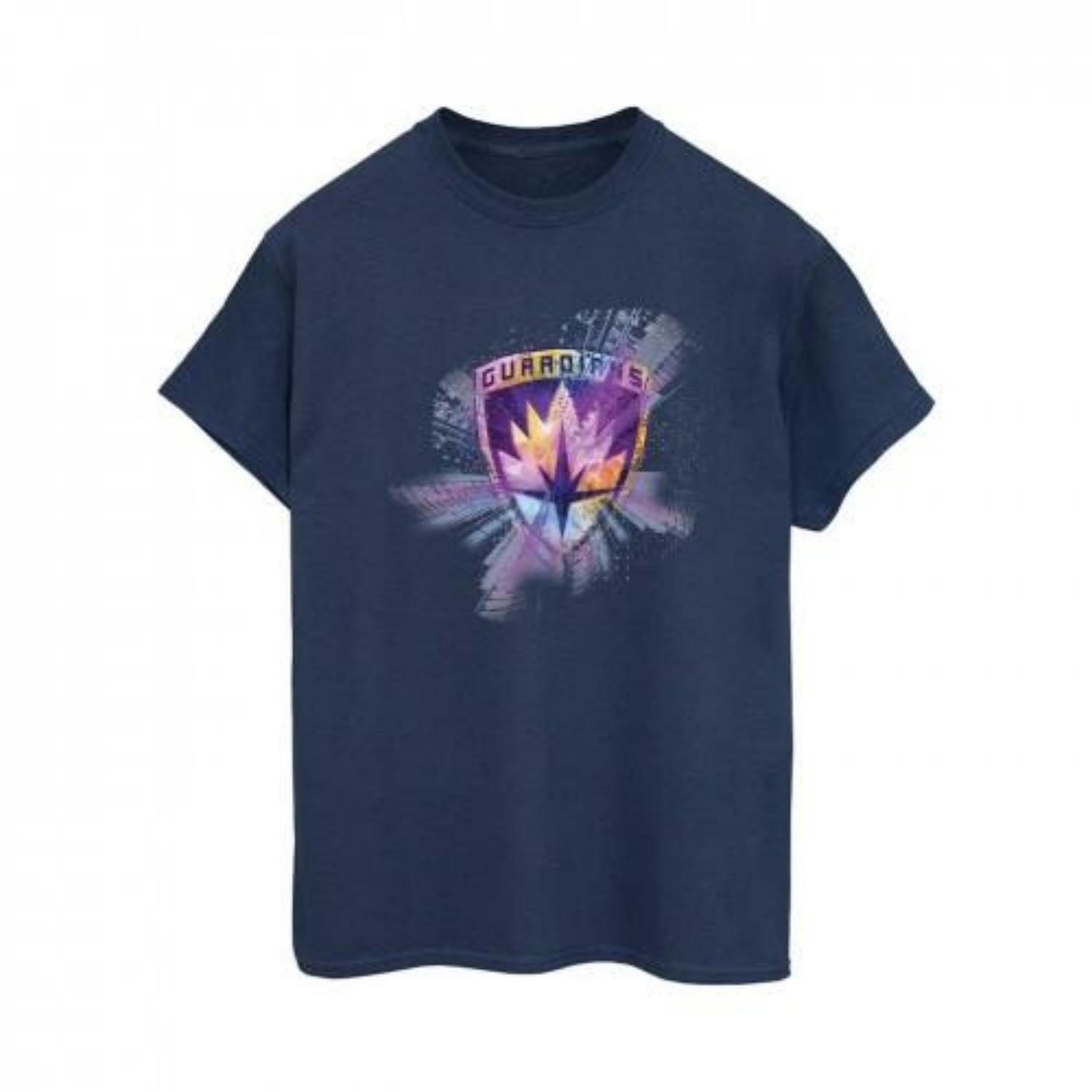

Marvel Womens_Ladies Guardians Of The Galaxy Abstract Star Lord Cotton Boyfriend T-Shirt S чёрный