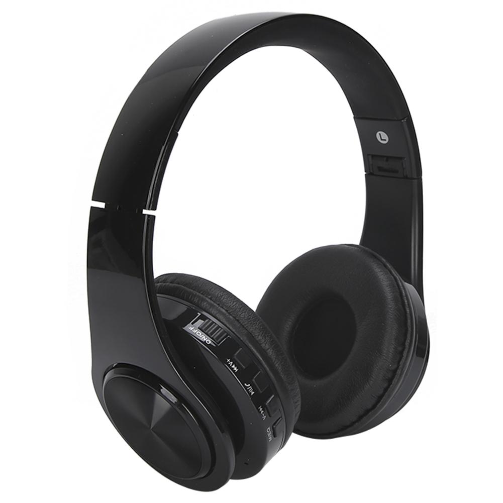 Bluetooth 5.0 Earpiece Wireless Over Ear Stereo Headset with Microphone Gaming HeadsetsBlack