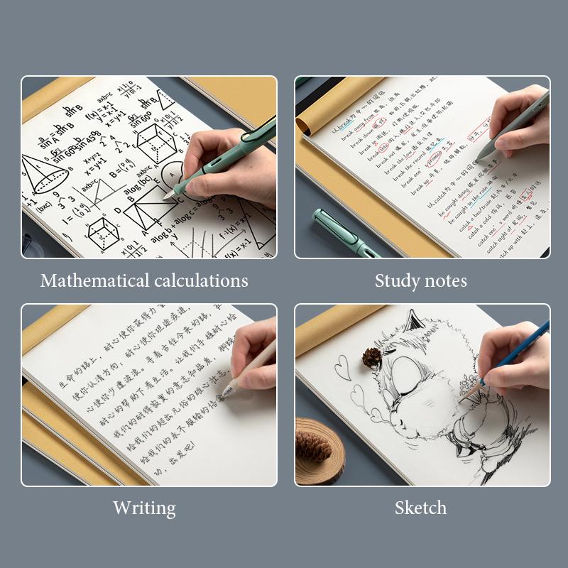 5pcs A4 Notebook,Blank Inner Pages,36 Sheets/72 Pages/Book,Suitable For Student Learning,Scratch Paper,Thin Draft Notebook