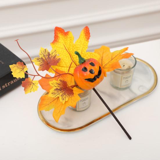 Falešný javorový list s dlouhou životností Snadná údržba Umělé dýně Javorový list pro sklizeň Díkůvzdání Halloweenské večírky