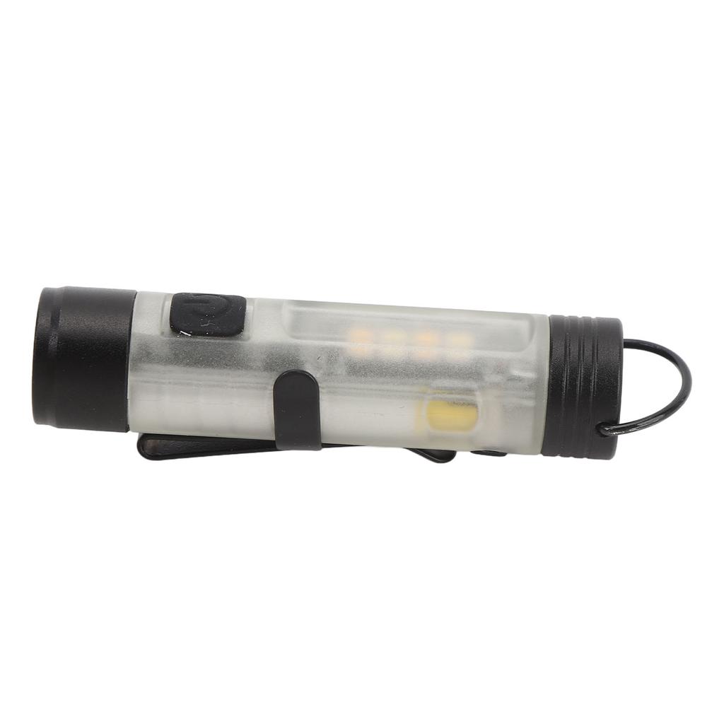 Compact LED Flashlight USB Rechargeable Pocket Flashlight with Clip and Magnet for Hiking Travel Outdoor Emergency