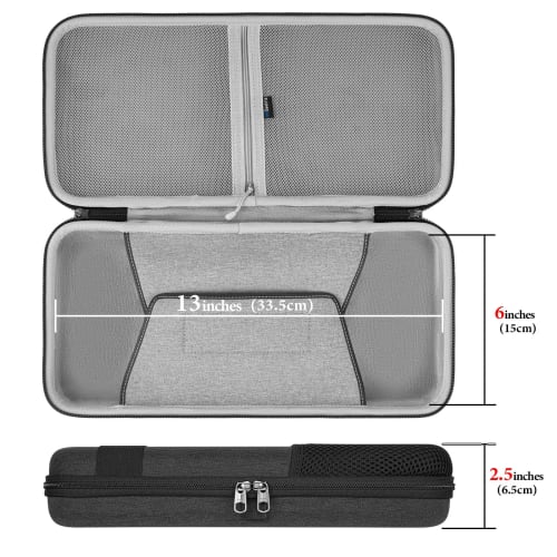 Geekria 75% Keyboard Case, Hard Shell Travel Carry Bag for 84-Key Portable Keyboards, Compatible with Keychron K2, Logitech POP Keys Mechanical Keyboa