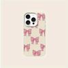 Pink bow cute TPU anti-drop protective case 11 for Apple 14 15 16 soft case 16promax