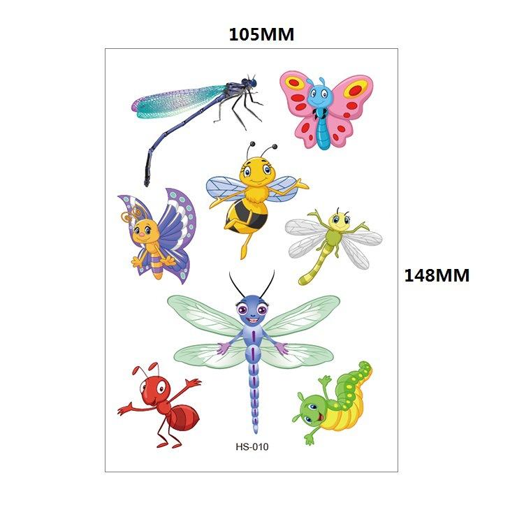 Kinder Tattoos Aufkleber Glitzer Goldstaub Cartoon Schmetterling Regenbogen Insekt Sonnenblume Farbset Niedliche Aufkleber