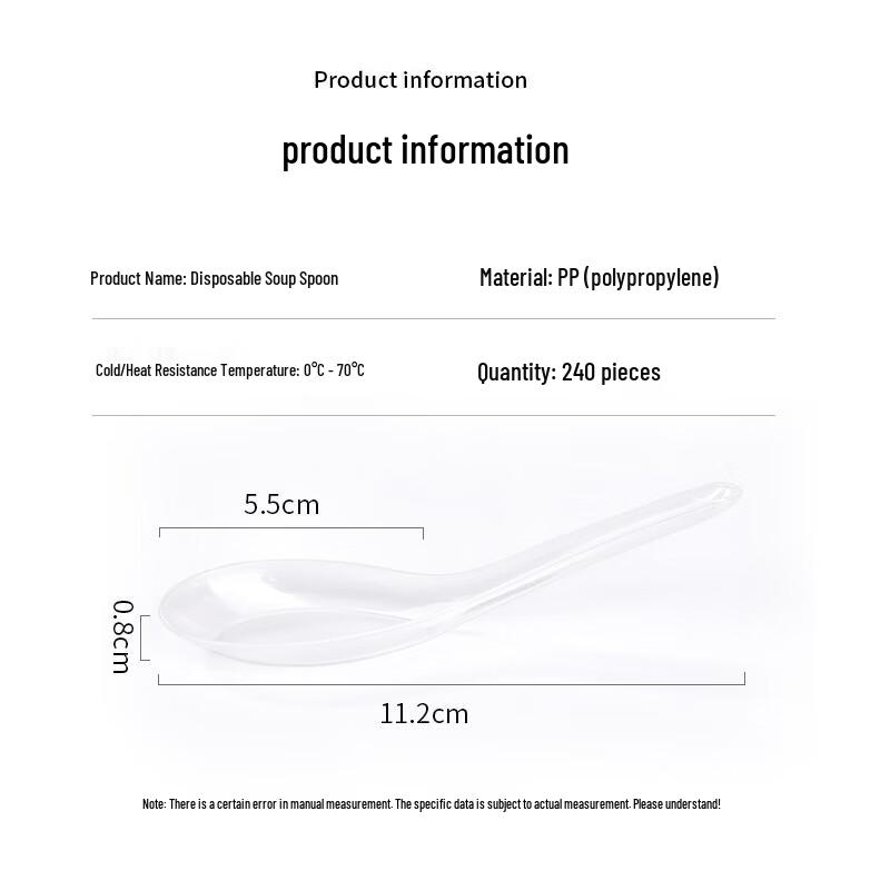 YOUAO Disposable Clear Plastic Spoons