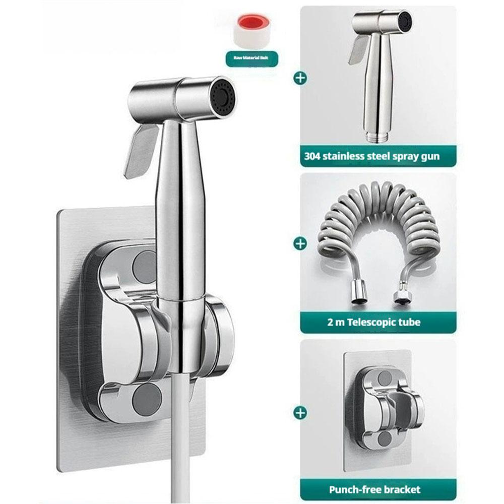 Handheld 304 Stainless Steel Toilet Companion Set Toilet Flushing Boosting Spray Head Toilet Women's Washers Accessories