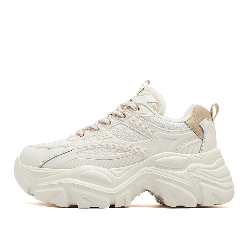 Augustine Dad Shoes Women's 2025 New Autumn and Winter Platform Casual Sports Shoes Piled and Thickened Low-top Cotton Shoes