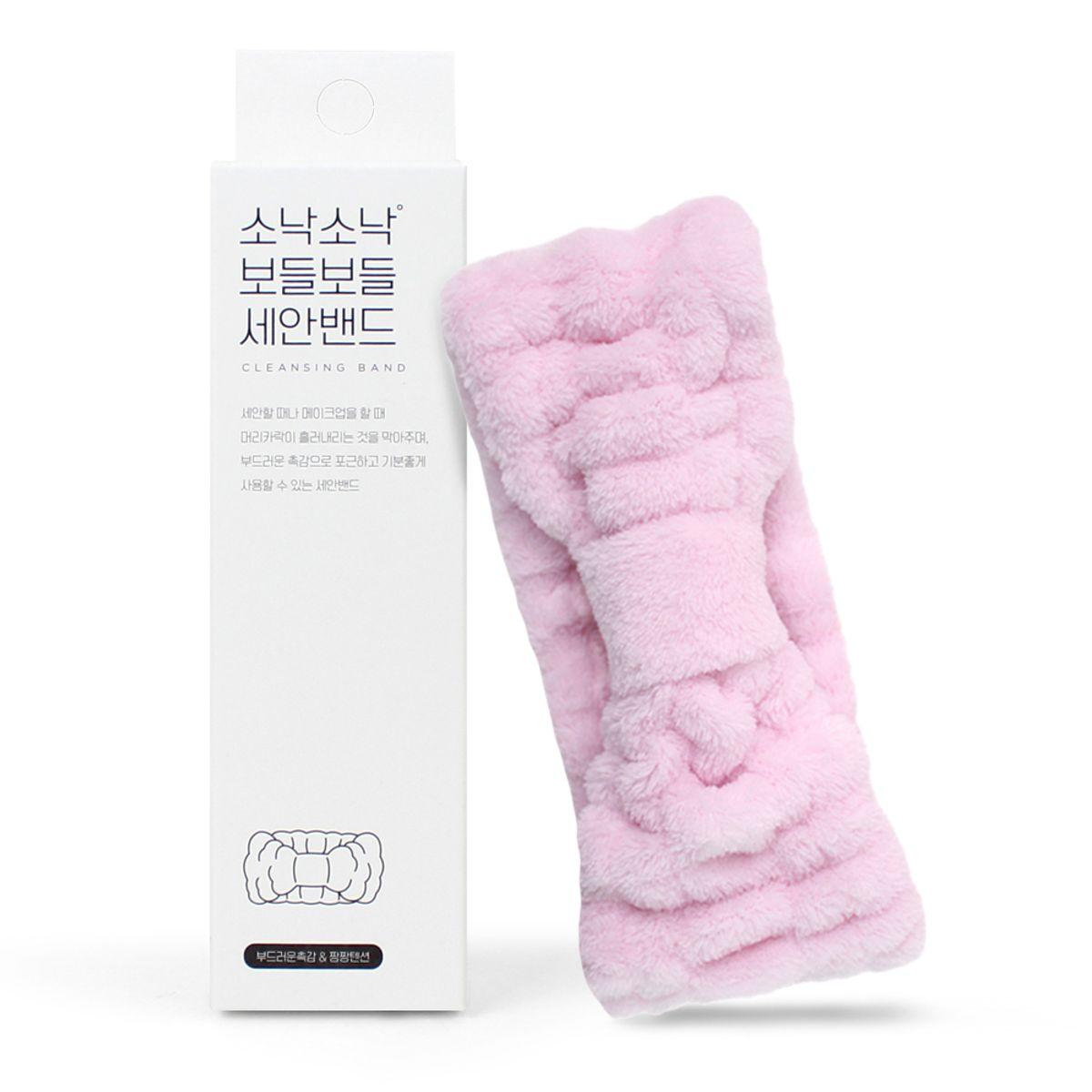 Soft Face Wash Headband Pink 1P