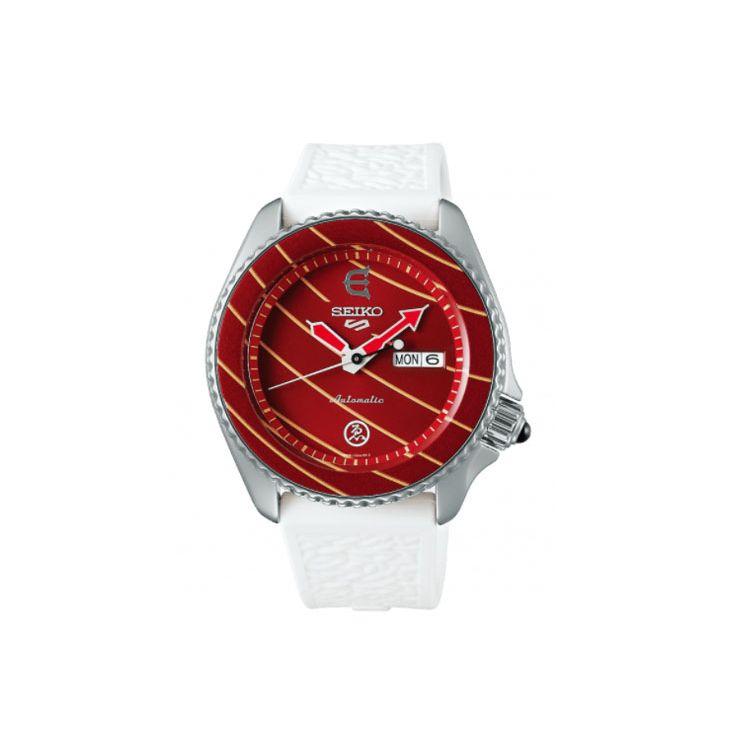 Seiko 5 Sports Series Evisen Skateboards Limited Edition Mechanical Watch Women watches Red SRPF95
