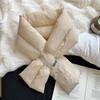 Scarf Women's Winter High-end Sense New Velvet Thickened Outdoor Warm Down Cotton Scarf Scarf
