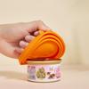 Cartoon Silicone Pet Can Lid Set Soft Pet Can Spoon Lid Seal Cover 3 in 1 Cat Can  Lid  Pet