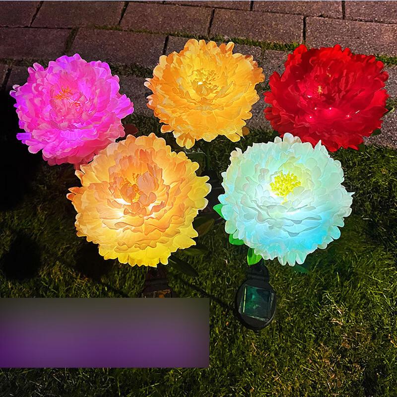 LED Solar Peony Flower Garden Light