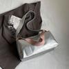 Contrast Color Casual Small Round Pillow Shoulder Bag For Men Women Couple