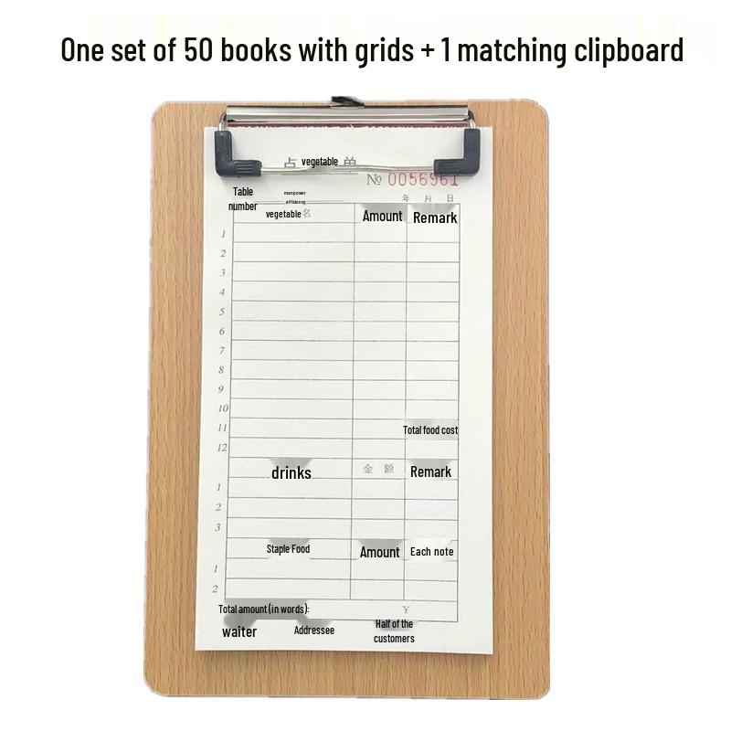 Carbonless Restaurant Menu: 50 Books/Pack, Free Shipping - Single to Four-Part Options