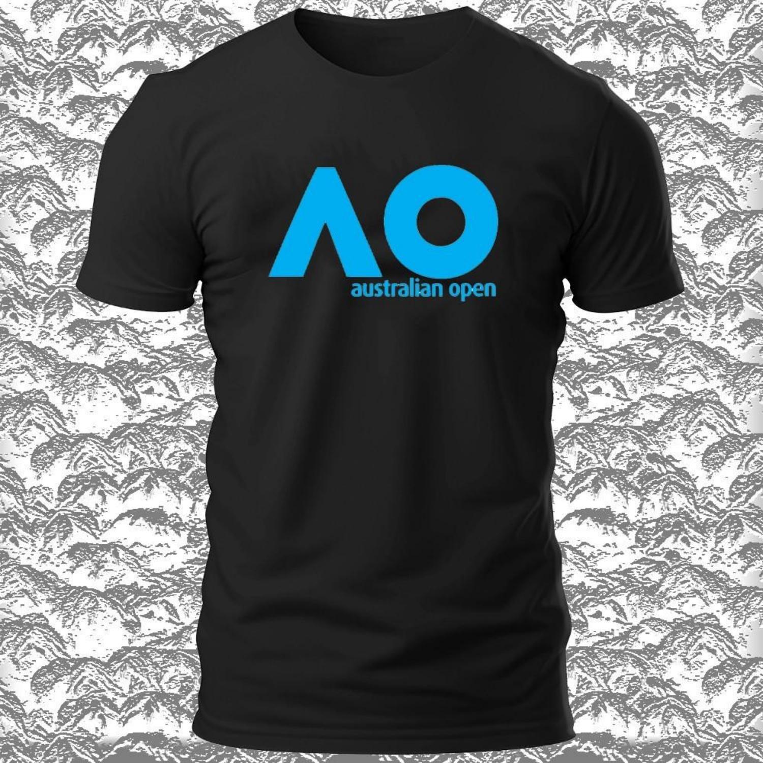 

New Australian Open AO Tennis Logo Men s T-Shirt Funny Size S-5XL Made In USA Unisex T-Shirt S чёрный