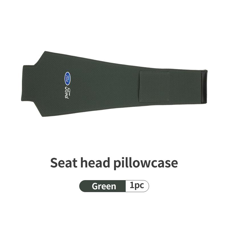 FRYX3 Perforated Suede Car Headrest Pillowcase Easy Install Scratch Resistant For Ford Focus mk2 mk3 mk4 Fiesta Ranger Mondeo S-MAX
