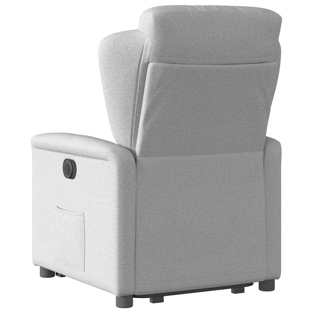 Recliner with Rising Aid Cloud Grey Fabric