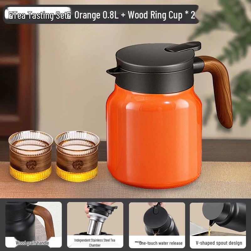High-Capacity Thermos Flask with Tea Infuser – Long-Lasting Thermal Insulation, Food-Grade, Ideal for Home Use