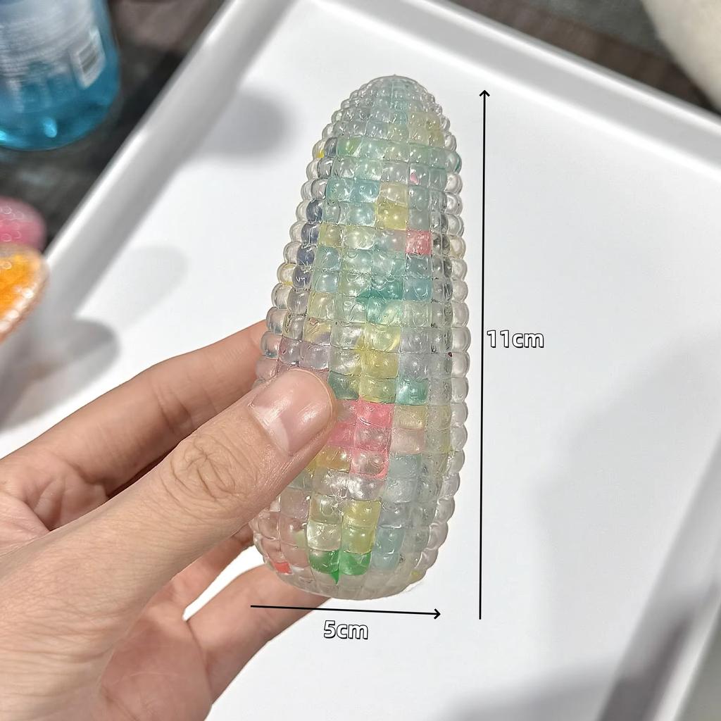 1Pc Mini Colored Crystal Simulation Super Soft Corn Decoration Slow Rebound Portable Decompression Toy Gift