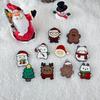 Christmas Cartoon Brooch Cute Metal Elk Santa Brooch Simple Versatile Badge Trinket