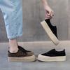 thick-soled spring and autumn new lazy canvas muffin shoes casual board shoes