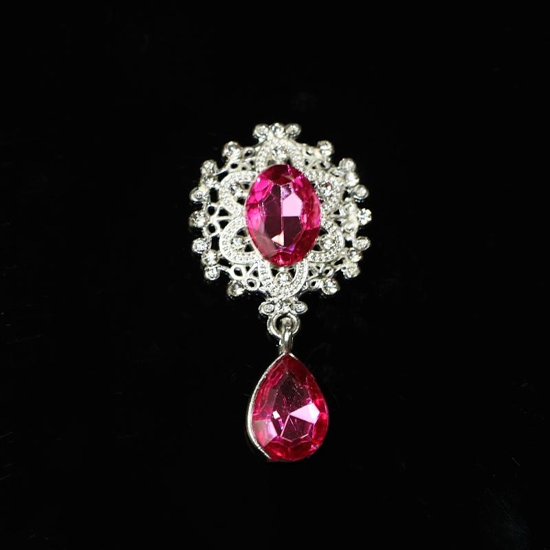 10PCS Metal Fashion DIY Jewelry Accessories Flower Plate Diamond Buckle Water Drop Gem Pendant Alloy Accessories Hair Accessories Headgear Material