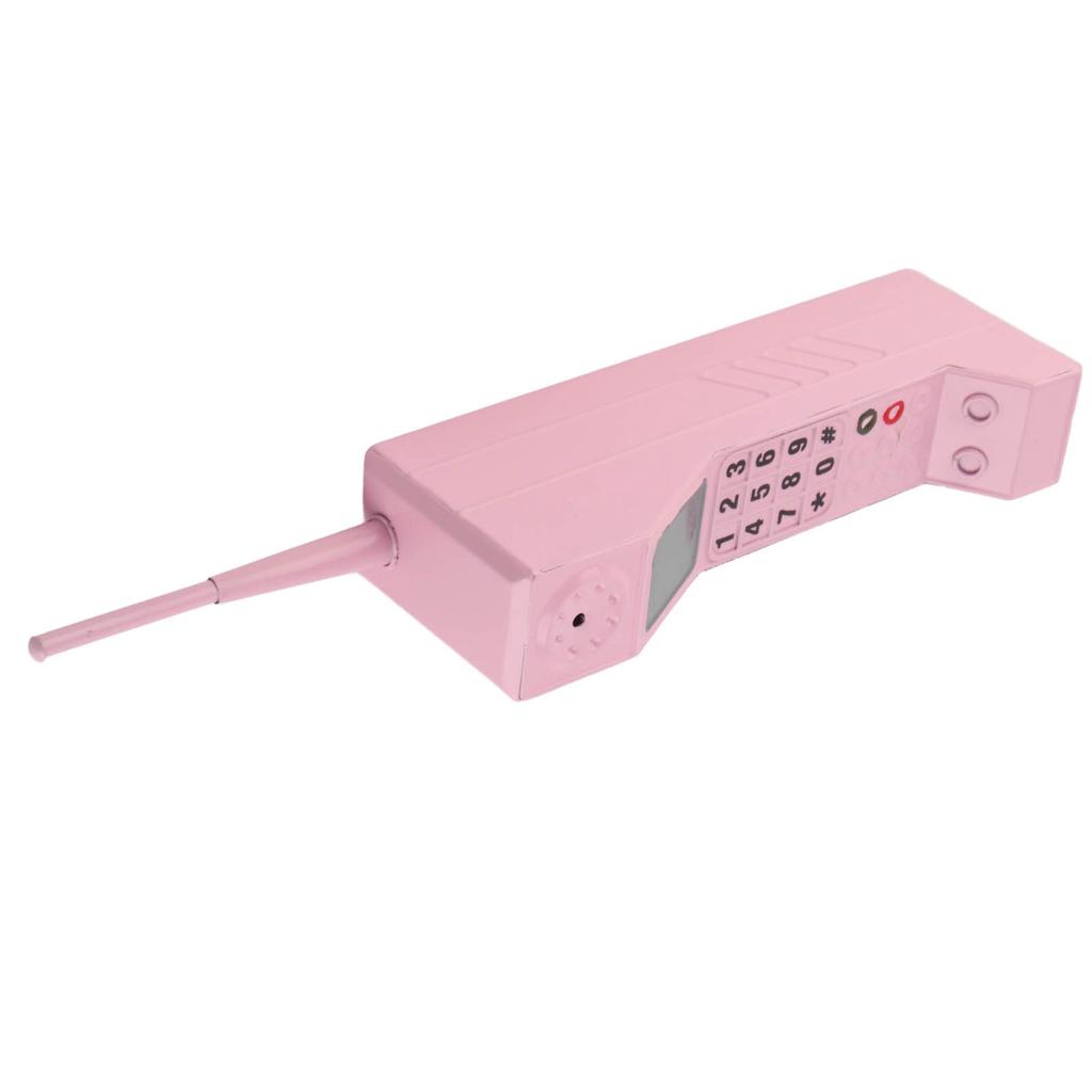 Retro Mobiltelefon Ornament Jernmateriale Levende Lett Bærbar Dekorativ Fargeekte Vintage