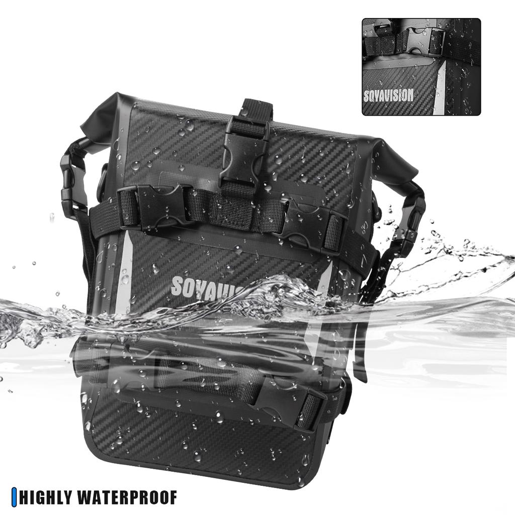 Reflective Motorcycle Dry Bag Bumper Crash Bar Bags 7L-9L/11L-13L Motorcycle Sissy Bar Back Seat Saddle Rack Side Tool Bag Pack
