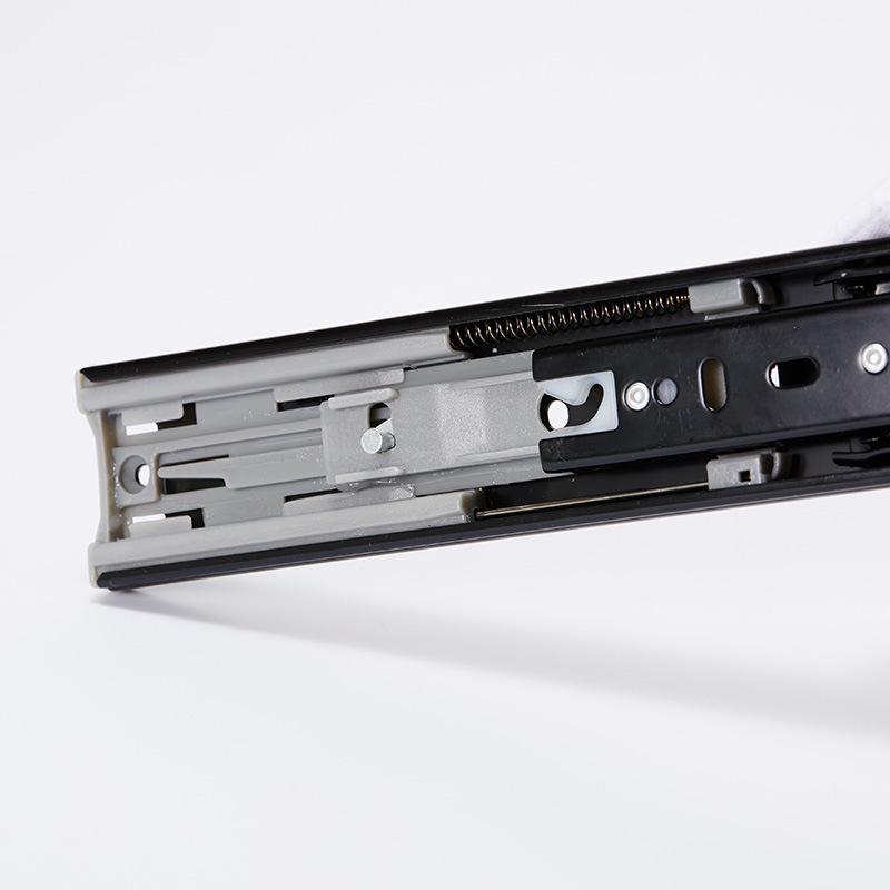 Silent Three-Section Damping Drawer Slides with Buffer Rails