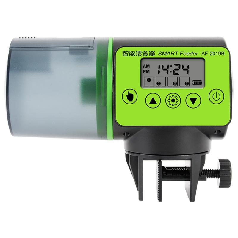 Automatic Fish Feeder Rechargeable Battery Aquarium Food Dispenser 7oz Large Capacity for Vacation Weekend Holiday