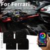 For Ferrari Portofino M Roma 296 GTB 296 GTS F8 Tributo F8 Spider SF90 Spider 812 USB Car LED Starry Sky Foot Mat DIY Can Be Cut ZX2