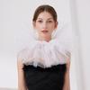 Multiuse Mesh Jabot Collar Vintage Victorian Costume Collar Cosplay Accessory Decorative Collar for Stage Performers