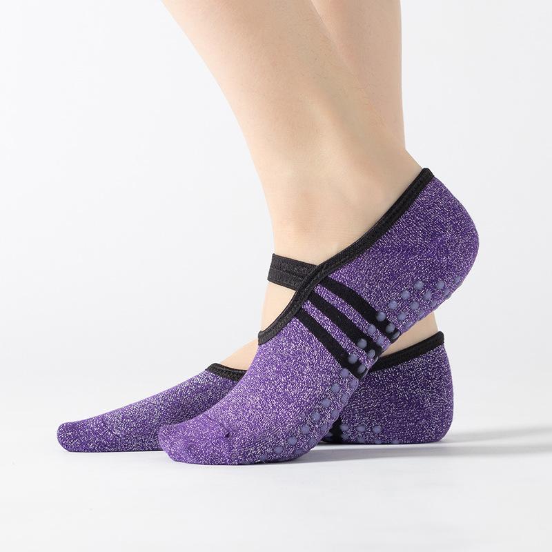 Ladies Spring and Autumn Professional Yoga Pilates Sports Fitness Dance Non Slip Indoor Special Floor Boat Socks
