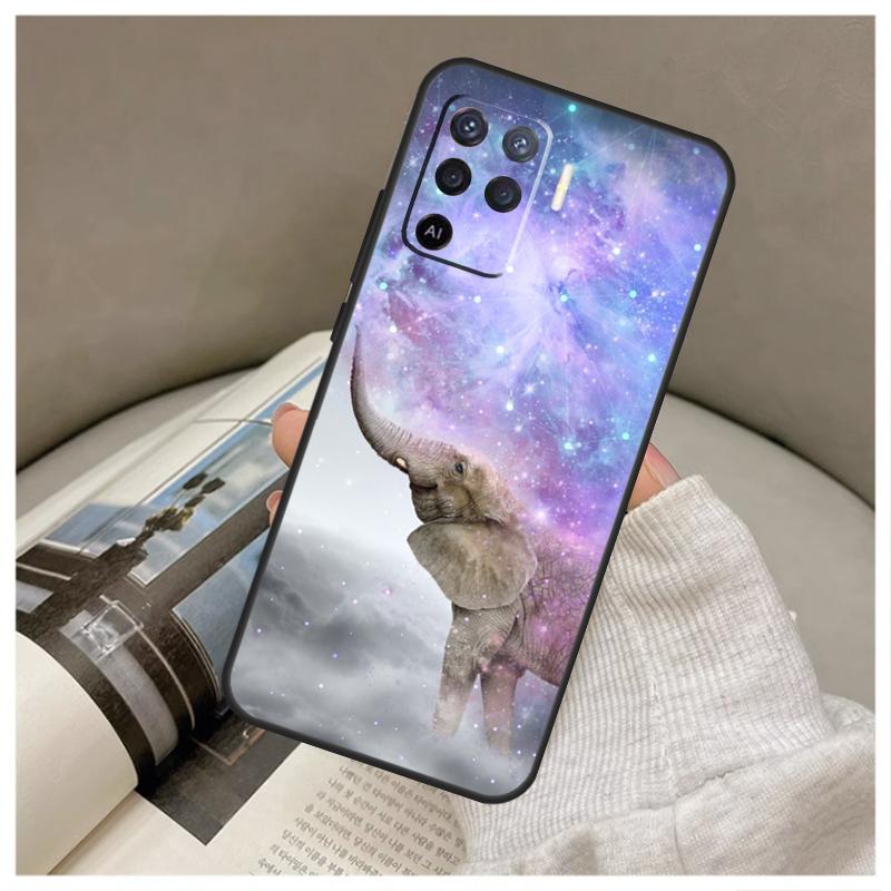 Baby Elephant For OPPO A15 A16 A17 A74 A94 A58 A78 A98 A76 A96 A77 A5 A9 A52 A72 A79 A53S A54S A57S Case