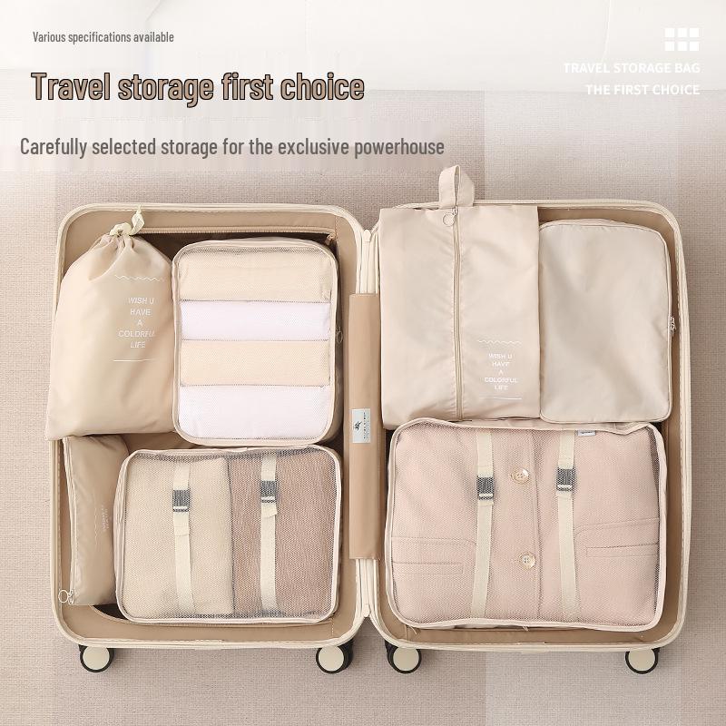 7-Piece Travel Organizer Set for Toiletries, Cosmetics, Clothes, Shoes, and Luggage