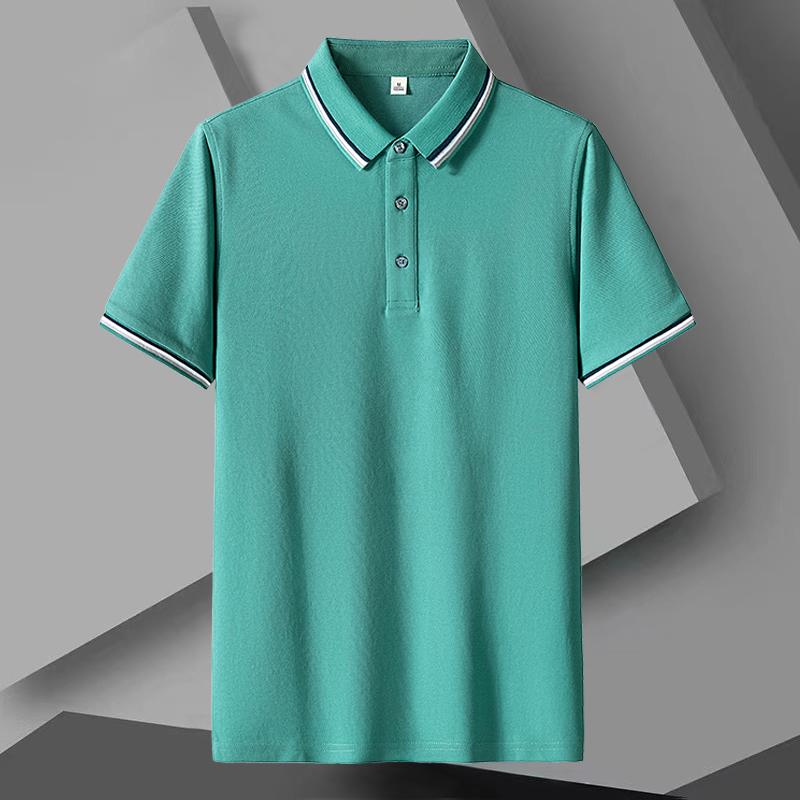 Summer Solid Color Men's Short Sleeved T-shirt Thin Business Lapel Men's Polo Shirt