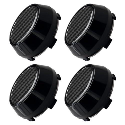 

tonra Wheel Center Cap Outer Diameter 60mm Hub Bore Inner Diameter 56mm Set of 4 Aluminum Wheel Center Cap Seal 45mm Black Black x Carbon Look