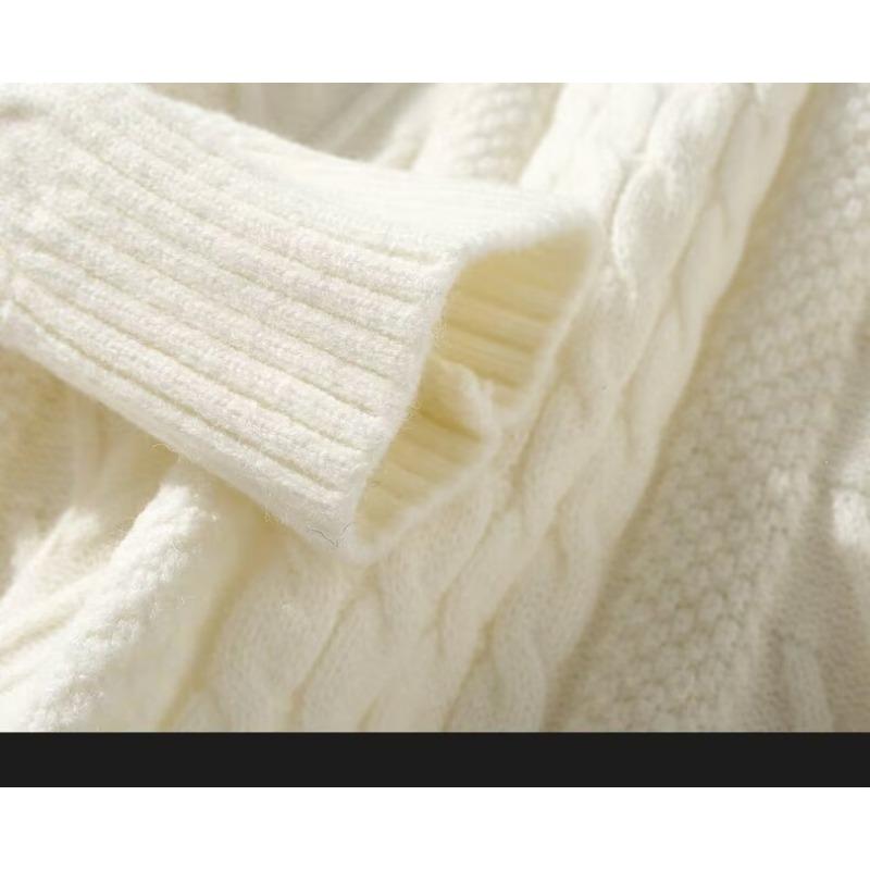 Sweter z dzianiny skręcanej dla par Luźny Vintage Lenistwo Wielokolorowy
