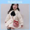 Adorable Children's Spring New Sweet Bowknot Woolen Small Square Bag For Girls