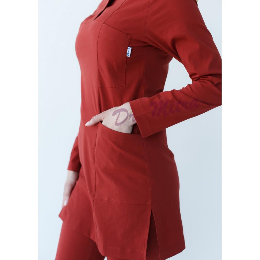 Tvådelad hijabset Medical Scrubs Unisex Doctor Nursing Uniform Set Medical Uniform Kirurgisk dräkt Toppar+byxor Långärmad