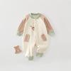 Spring & Autumn Pure Cotton Baby Jumpsuit - Newborn Crawling & Home Pajamas