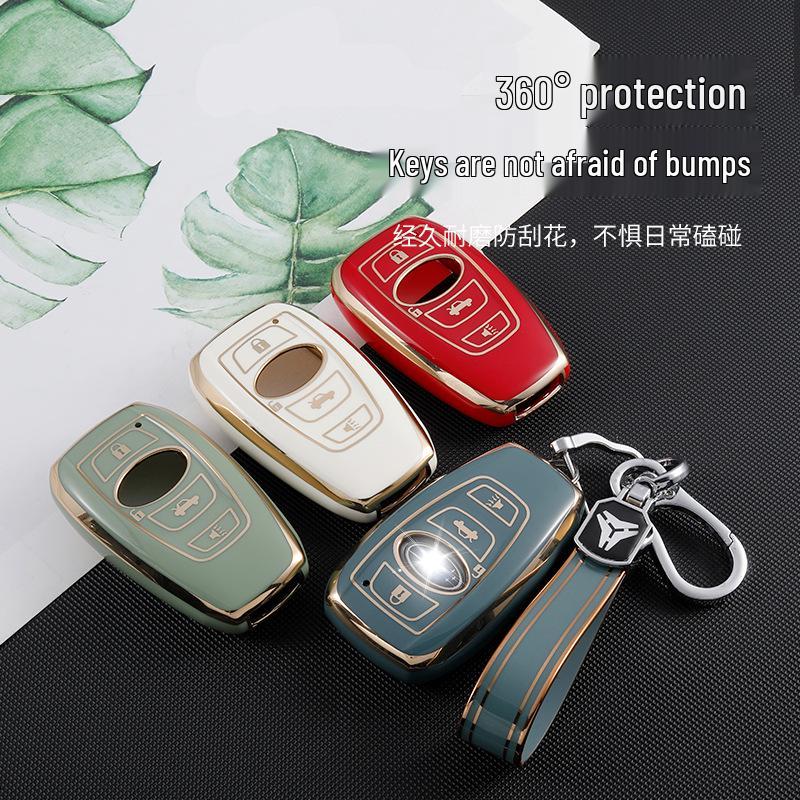 2019 Subaru Forester Key Cover - Fits Outback, Legacy Remote Key, Full Protection with Gold Edge