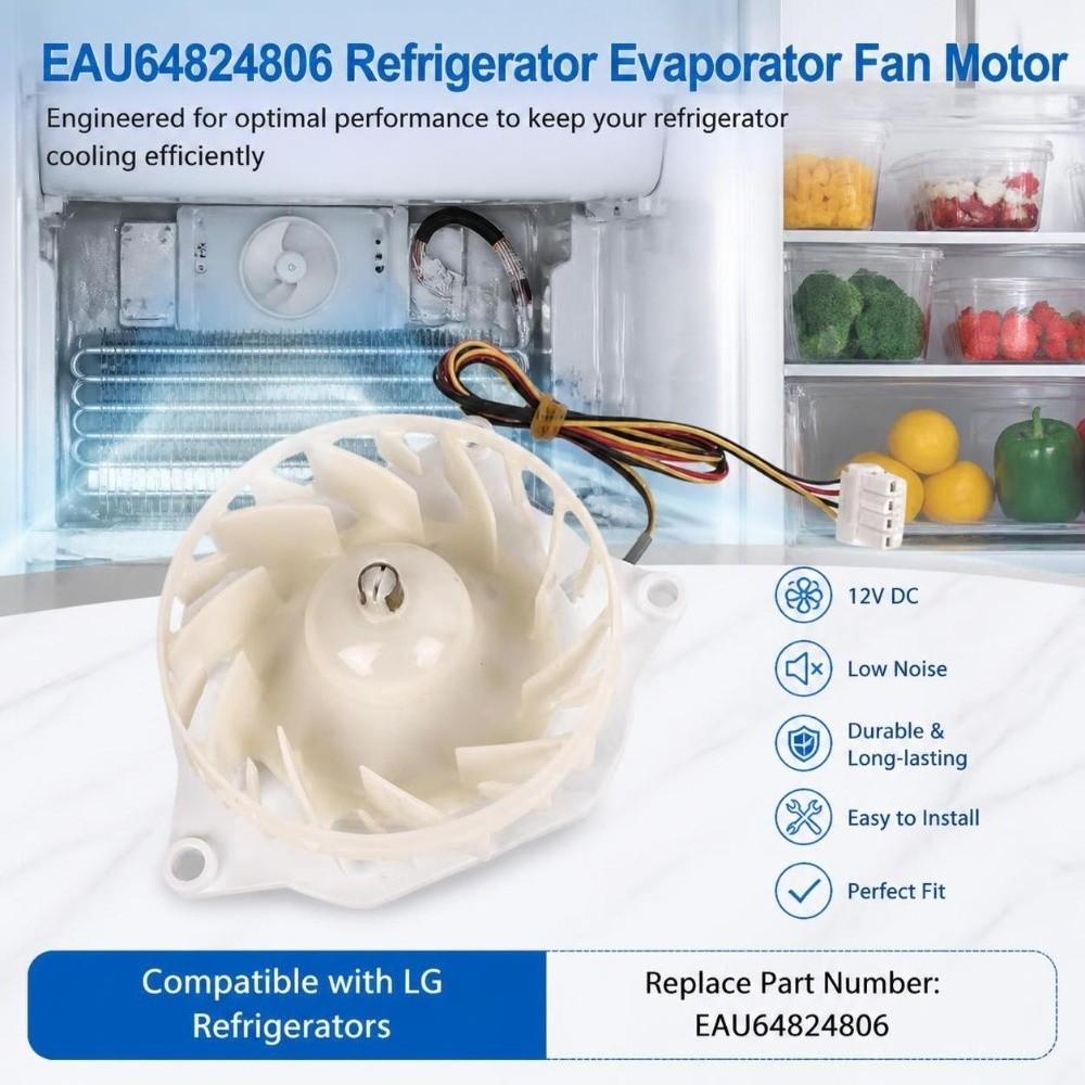 Replacement Refrigerator Evaporator Fan Motor for LG EAU64824806 Refrigerator Cooling System