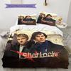 Watson&Sherlock Pattern Bedding Home Decoration Birthday Gift ( 1 Duvet Cover + 2 Pillowcase, Without Core),fan Merchandise.