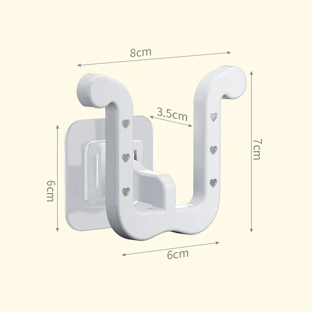 2pcs Slipper Rack Self-adhesive No Punching Bathroom Slipper Hook Toilet Drainage Rack Wall Mounted Storage Shoe Drying Rack