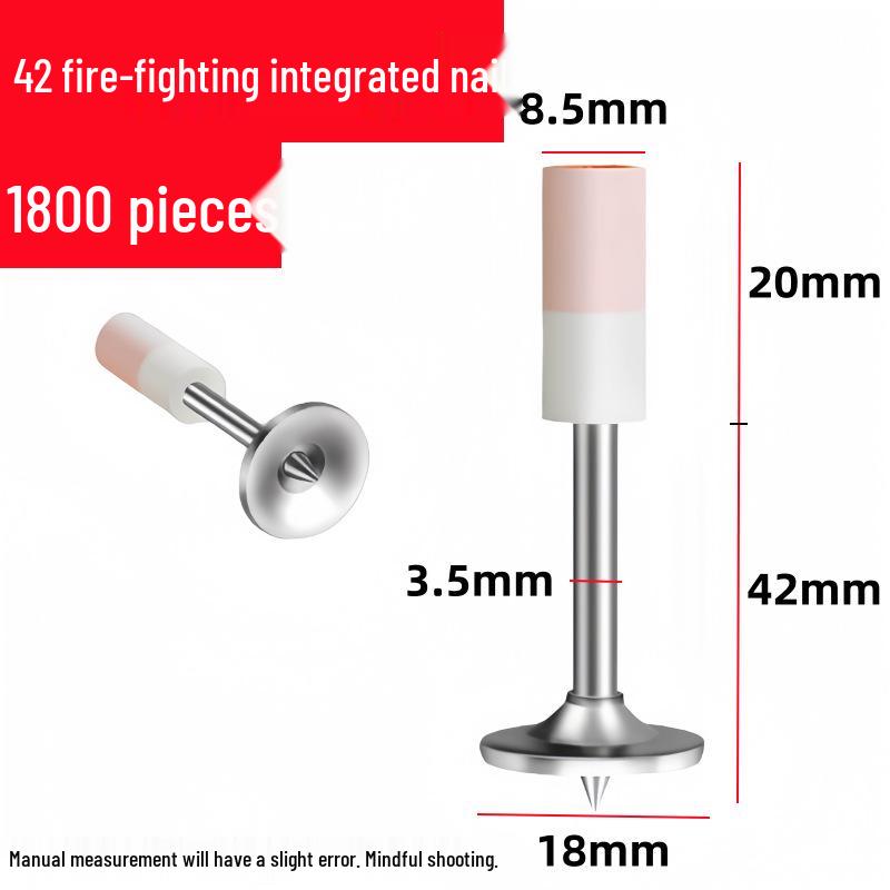 Mini Powder-Actuated Nailer for Ceiling and Concrete with Integrated Fire-Resistant Nails and Cartridge System