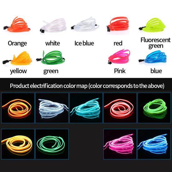 100/200/300/500cm Excellent EL Wire Flexible Energy Saving DIY Car Ornament Neon Atmosphere Decorative Strip