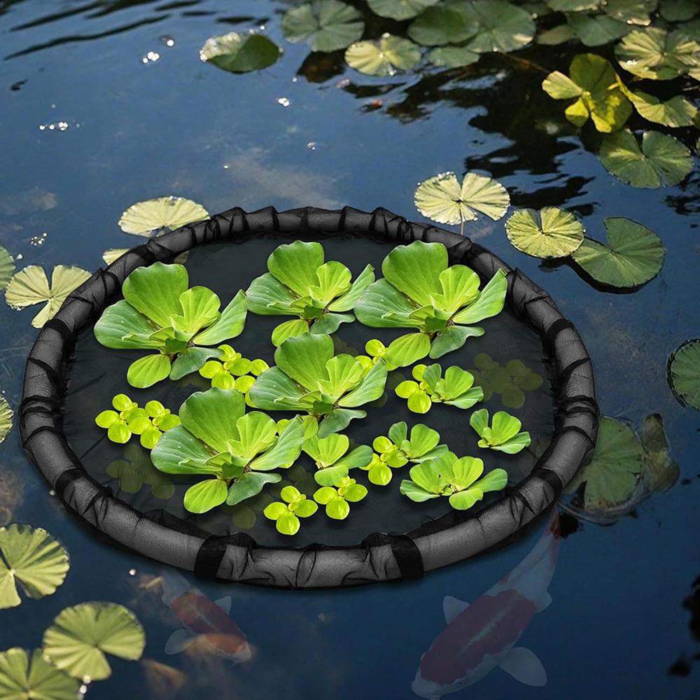 Pond Plant Mesh Protector Sunscreen Porous Breathable Plant Protection Net Circular Floating Plant Breathable Floating Island